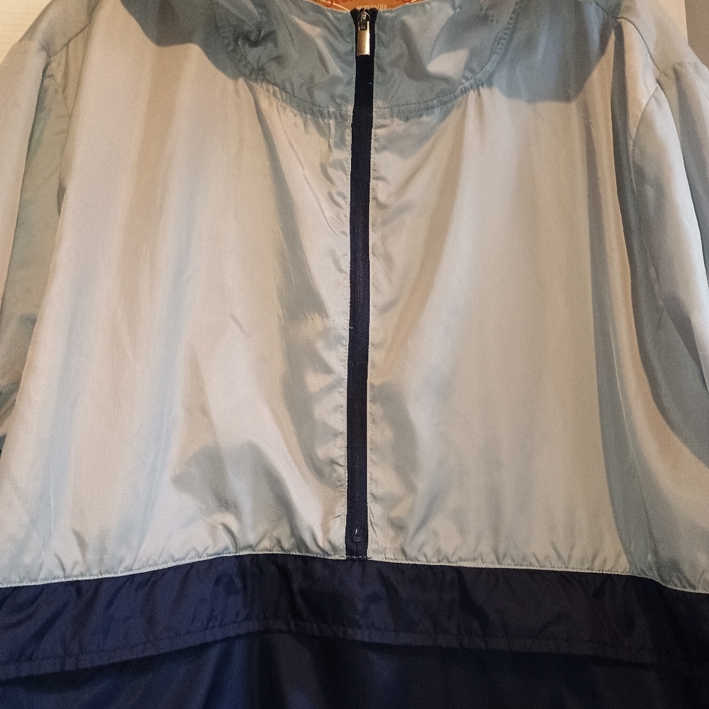 Red Camel Large Colorblock Windbreaker Half Zip Jacket Hidden Pocket Hooded 30” - Picture 7 of 12